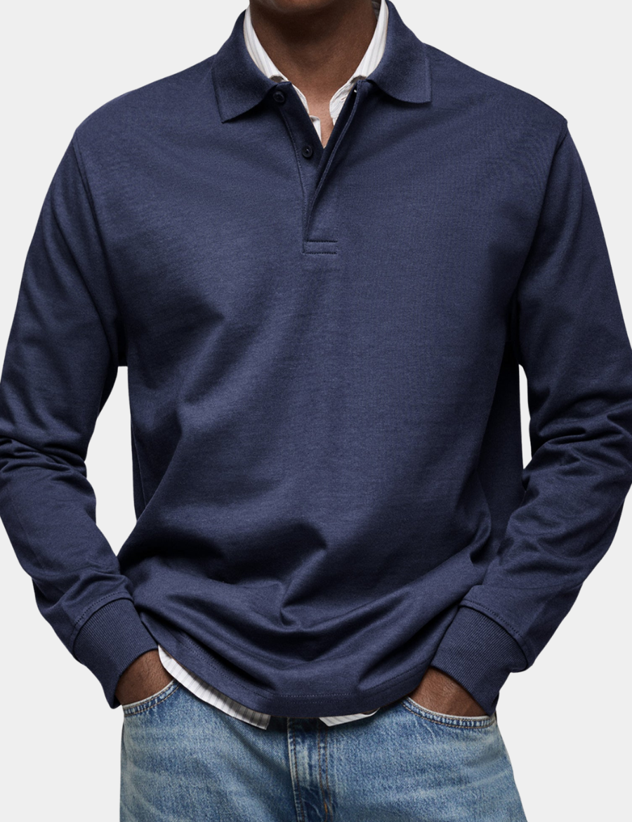 Alexandru-Darius – Luxuriöses Poloshirt – Blau – Bild 1