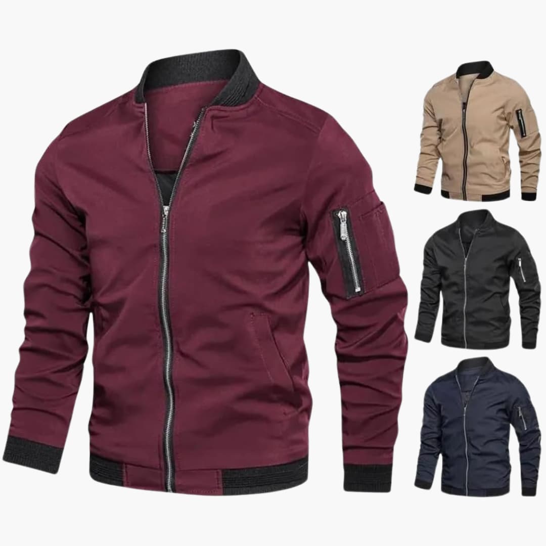 Stefan - Premium Bomber Jacket Rot