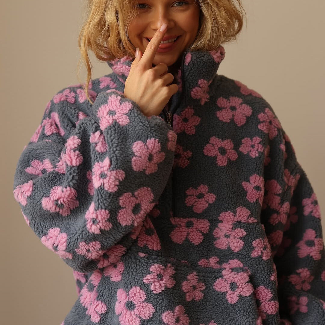 Isabela – Vielseitiger Boho Sherpa Pullover – Bild 3