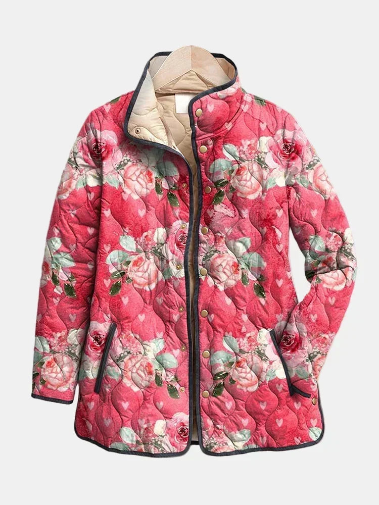 Freya – Geblümte Steppjacke – Ansicht 1