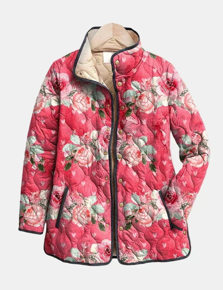 Freya – Geblümte Steppjacke – Ansicht 1