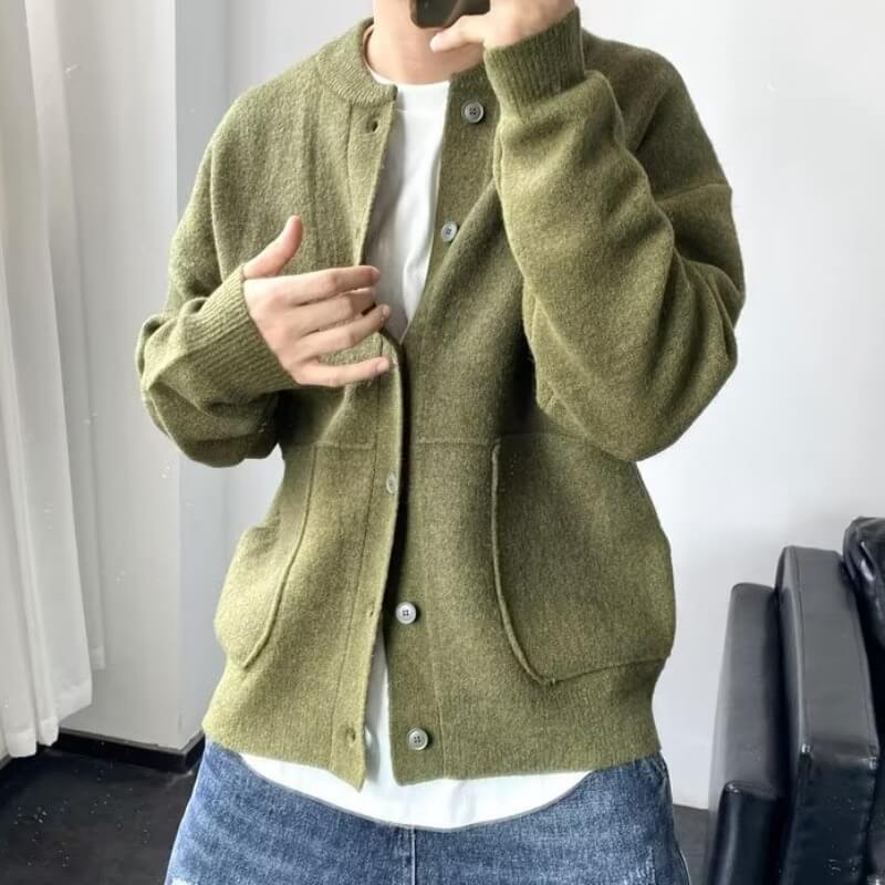 Alexandru-Cristian – Eleganter Cardigan mit weiten Taschen – Bild 3