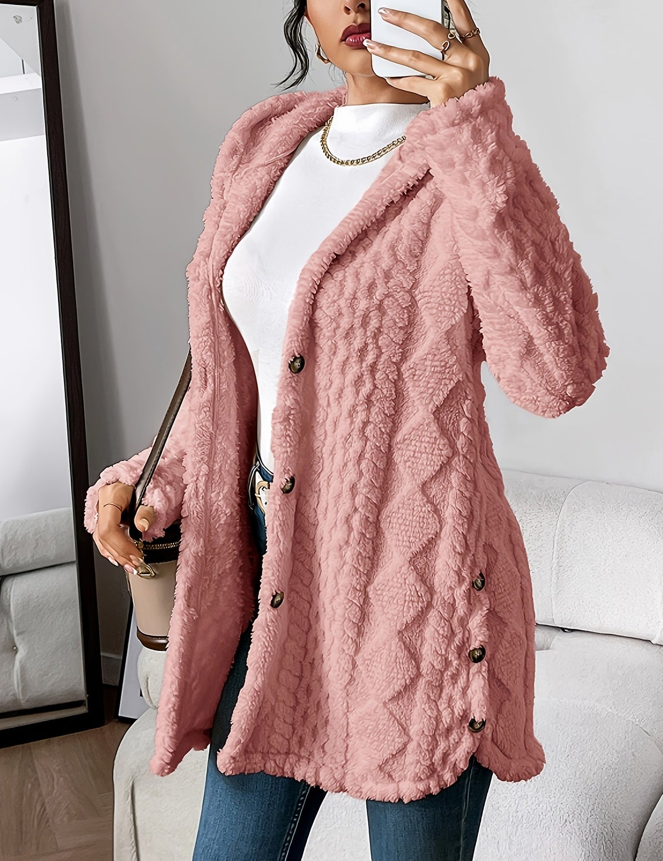 Chloe | Plush Kapuzenjacke Cardigan – Bild 11