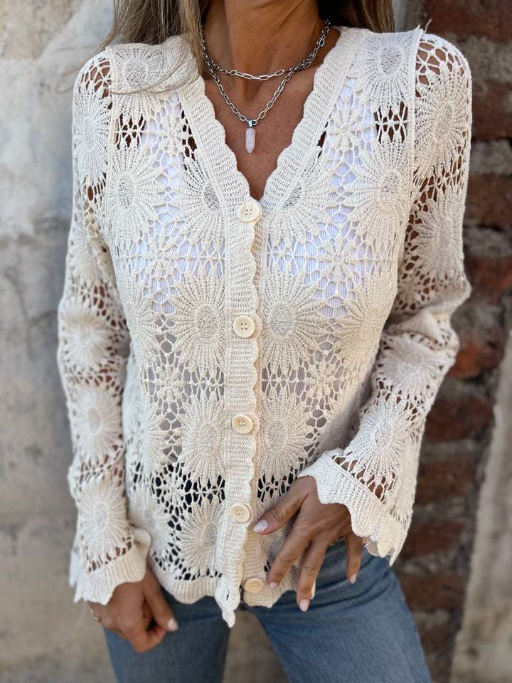 Nadia | Bequeme Spitze Cardigan – Bild 6