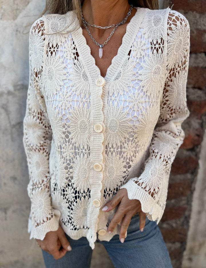 Nadia | Bequeme Spitze Cardigan – Bild 6