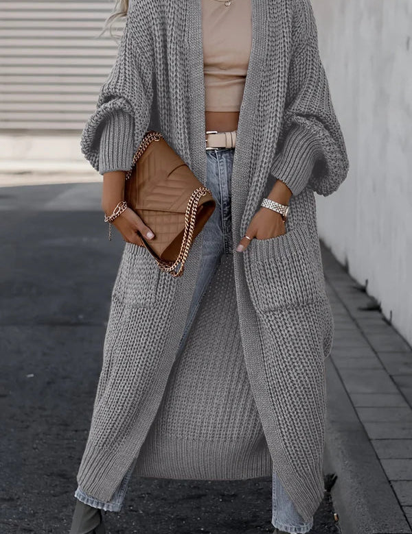 Stela | Lange Strickjacke mit elegantem Design