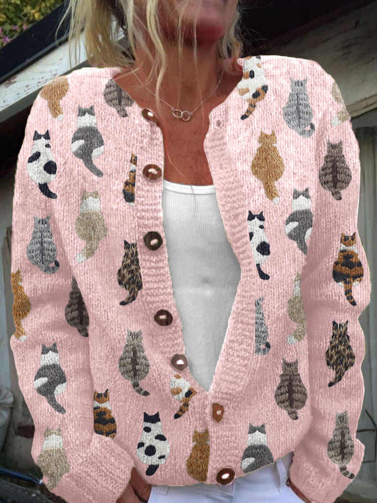 Charlotte | Damen Cardigan mit Knöpfe und langärmelig – Bild 2
