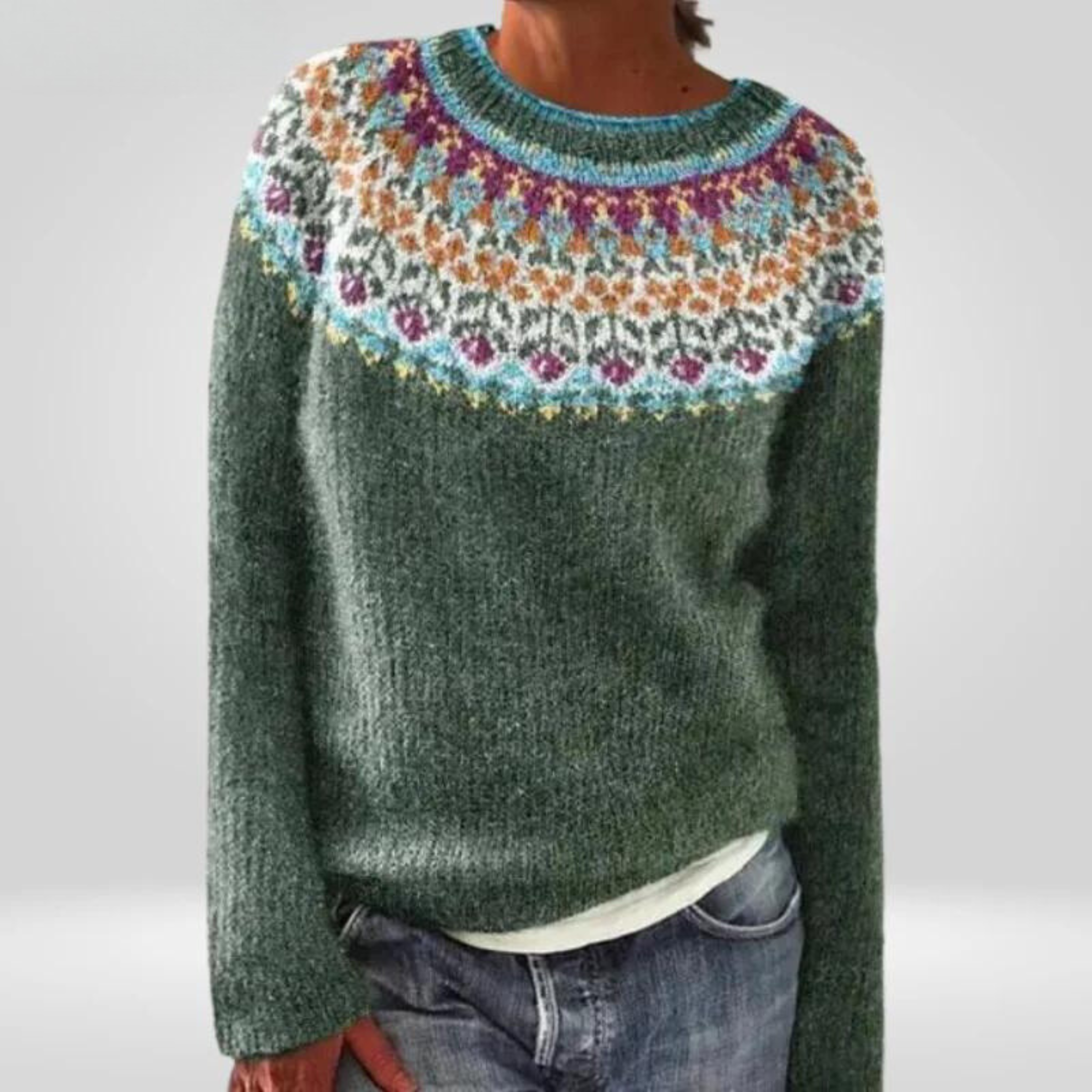 Brittany – Pullover mit nordisch inspiriertem Muster, Ansicht 1