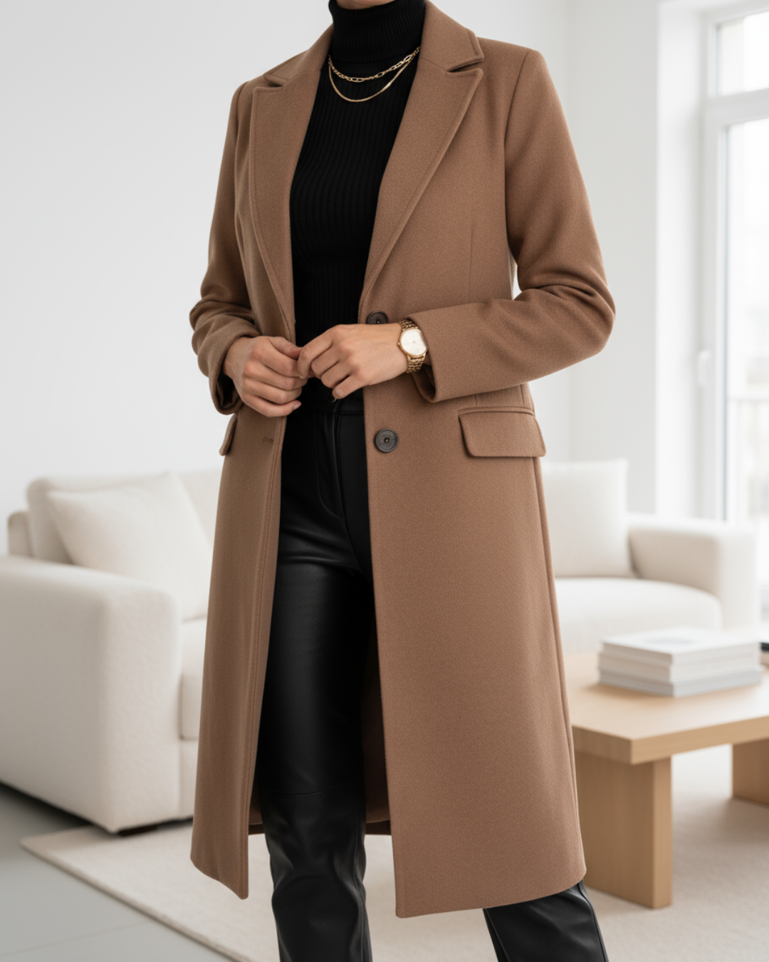 Ana-Claudia – Eleganter Langer Wollmantel – Bild 3