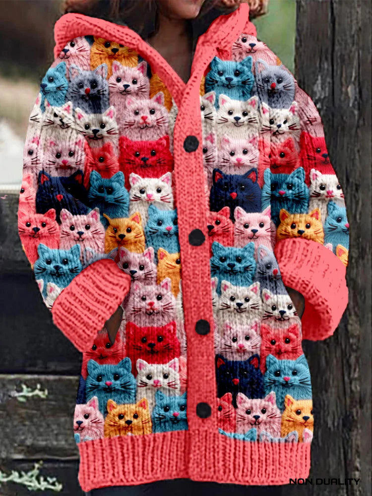Isabella | Cardigan mit Katzenmotiv – Bild 4