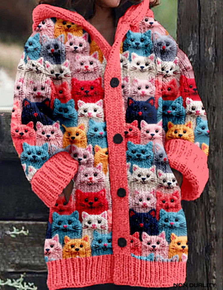 Isabella | Cardigan mit Katzenmotiv – Bild 4