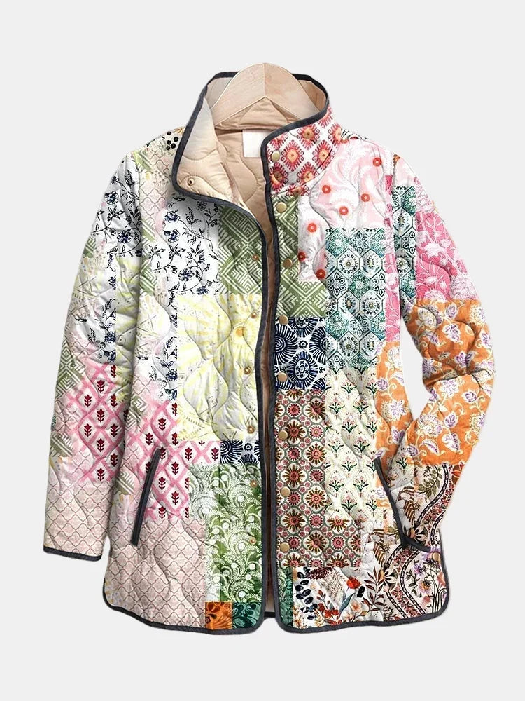 Suri – Geblümte Steppjacke – Ansicht 1