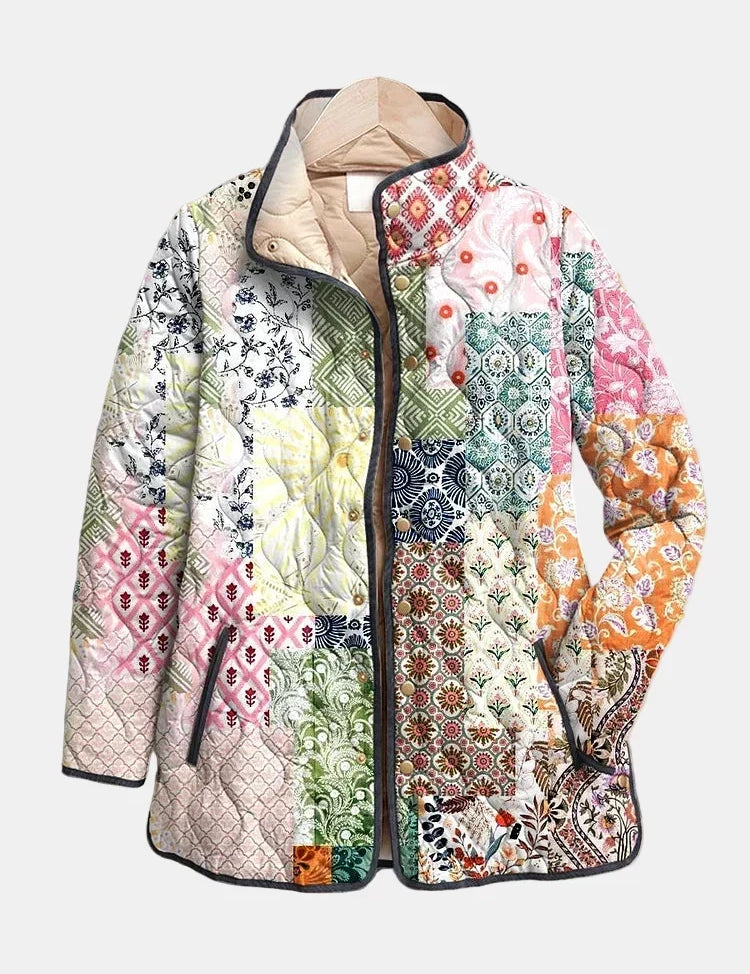 Suri – Geblümte Steppjacke – Ansicht 1