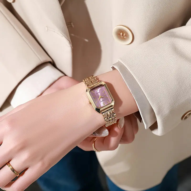 Gina | Rechteckige Uhr mit filigranem Armband