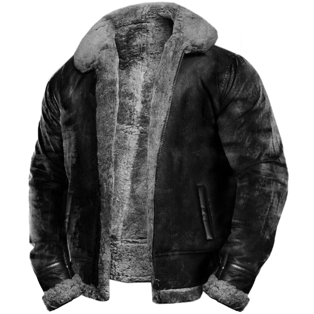 Klassische Herren-Lederjacke | Für Outdoor-Abenteuer