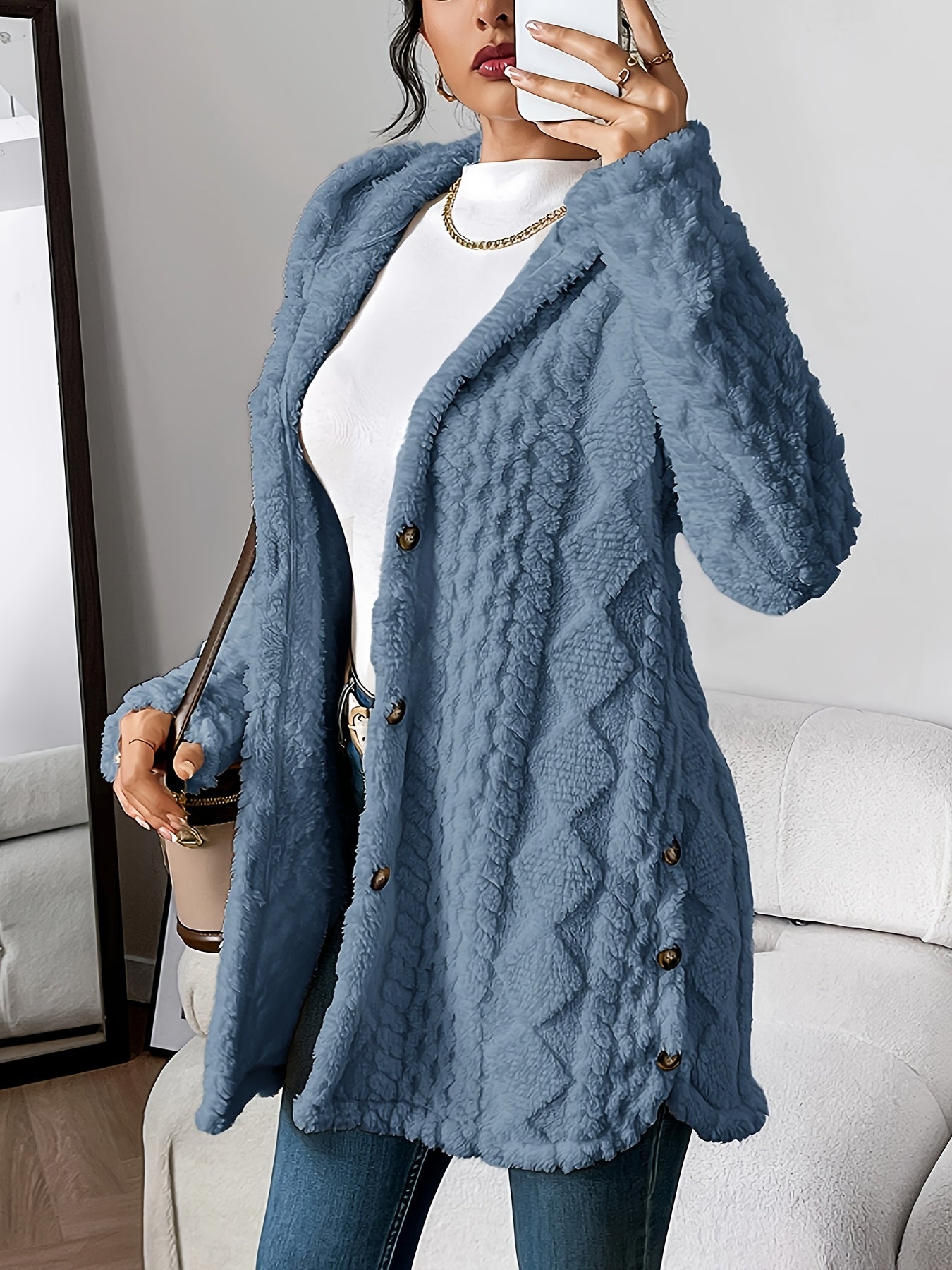 Chloe | Plush Kapuzenjacke Cardigan – Bild 10