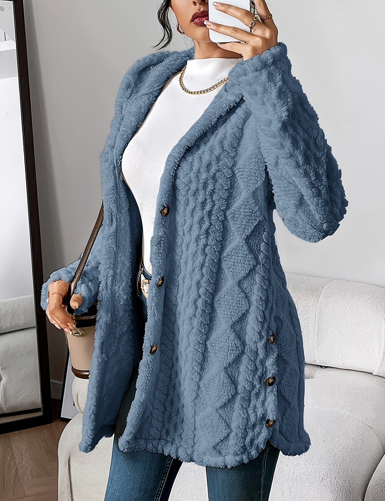 Chloe | Plush Kapuzenjacke Cardigan – Bild 10