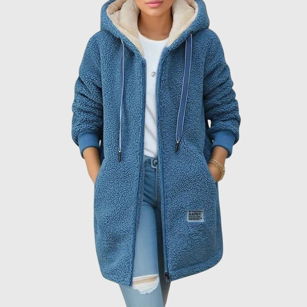 Ioana-Raluca – Stilvolle Fleecejacke – Blau – Bild 1