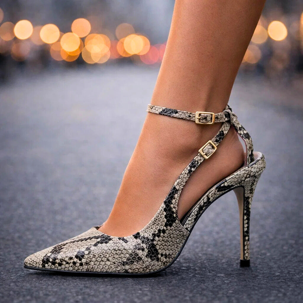 Maria-Bianca – Elegante Stiefel mit Absatz – Schlangenhaut – Bild 1