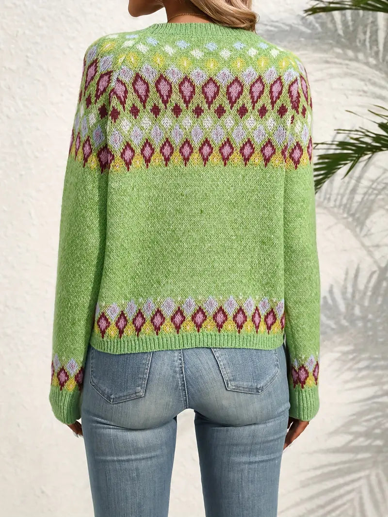 Mia – Pullover mit nordisch inspiriertem Muster, Ansicht 3