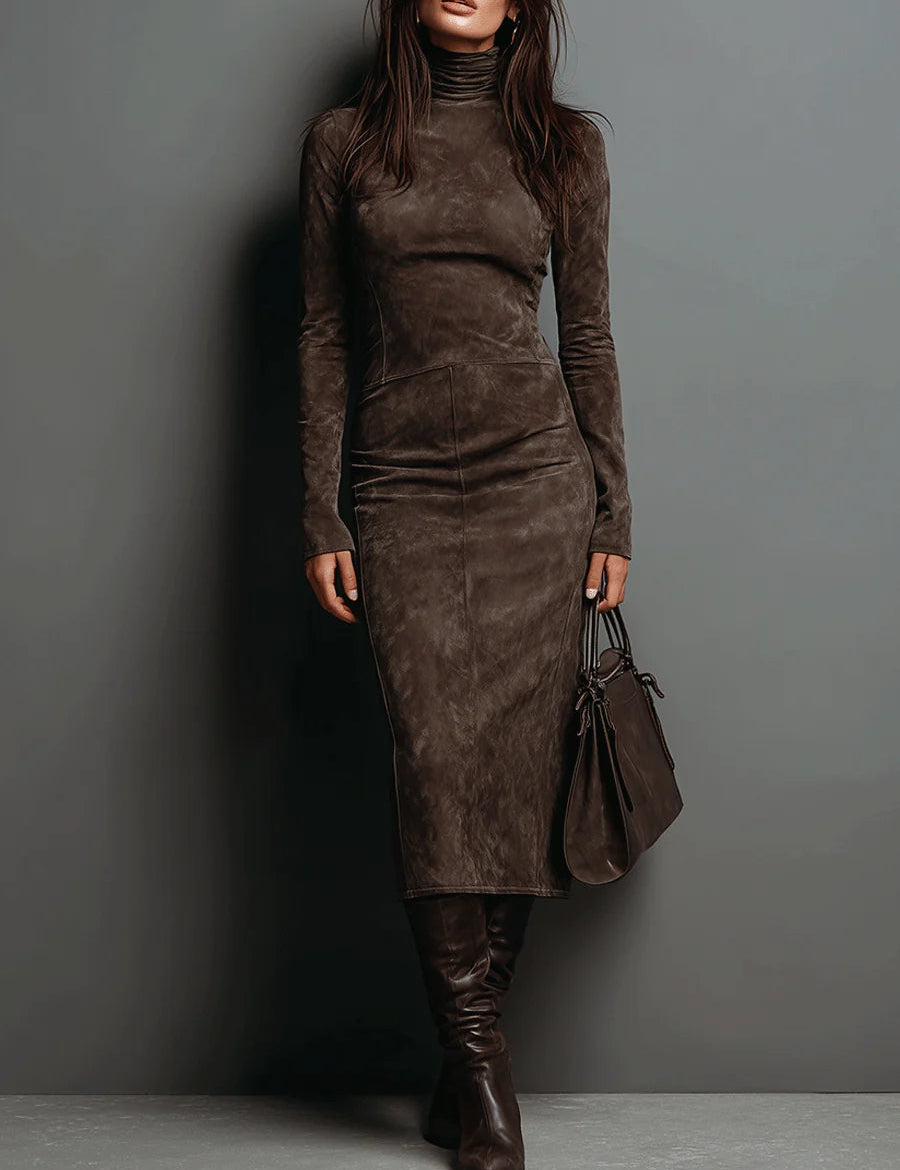 Doina | Langes Midikleid Braun