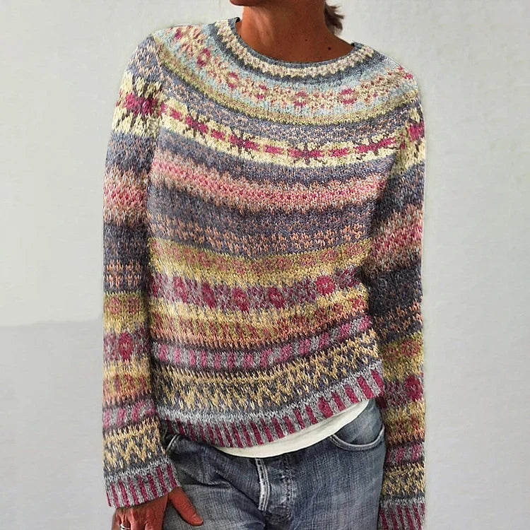 Zoey – Pullover mit Retro-Muster, Ansicht 1
