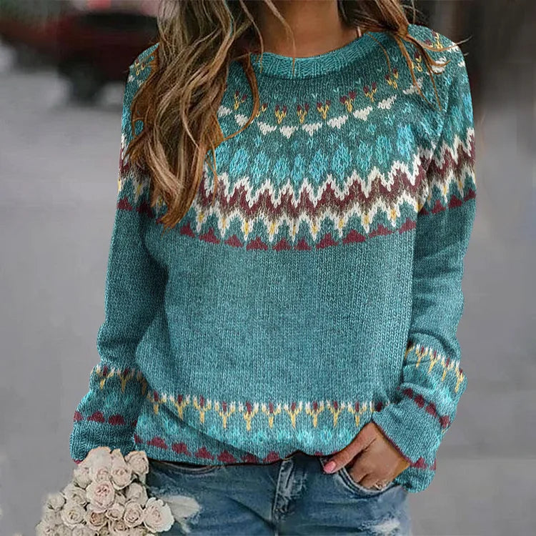 Sofia – Pullover mit nordisch inspiriertem Muster, Ansicht 1