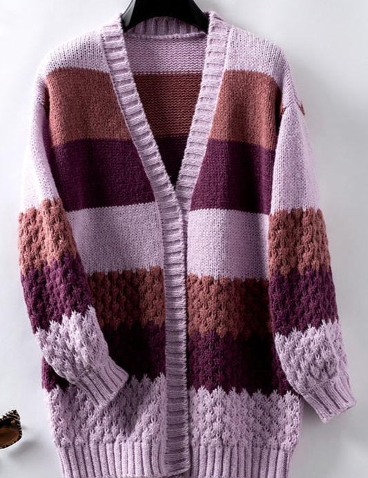 Oversized Strickjacke - Strickpullover Mit Öffnung