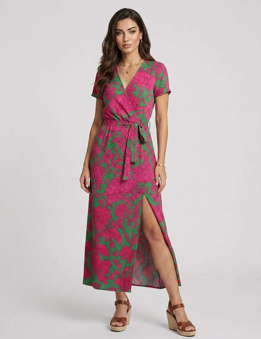 Otilia | Fließendes Kleid mit Print