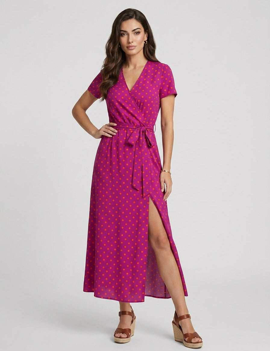 Otilia | Fließendes Kleid mit Print