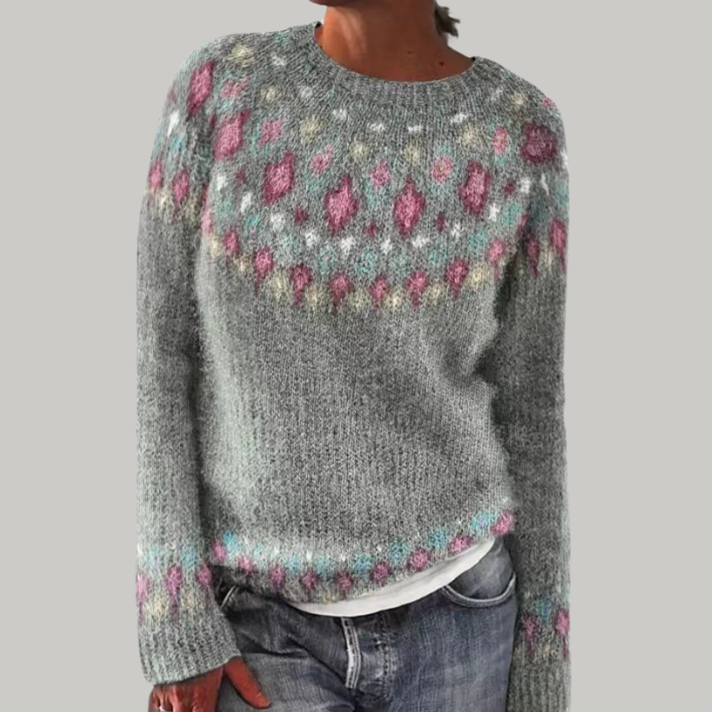 Candice – Pullover mit Retro-Muster, Ansicht 1