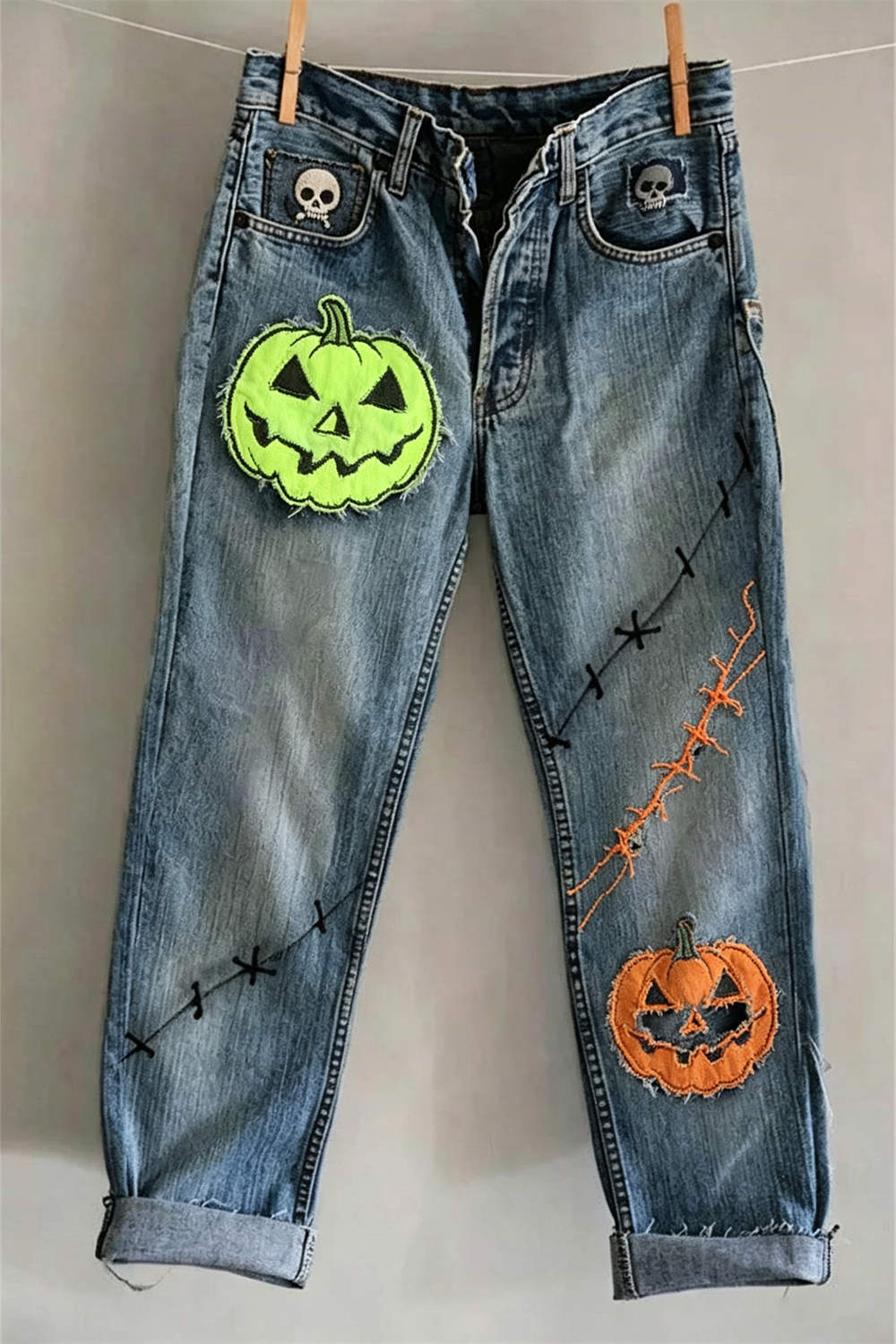 Celeste | Jeans mit Halloween-Motiv – Produktansicht 1