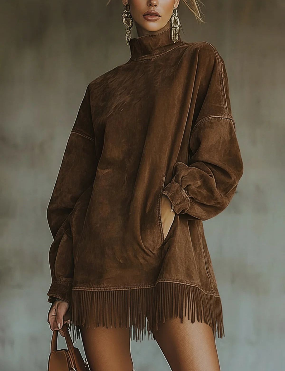 Anca | Kleid aus synthetischem Wildleder