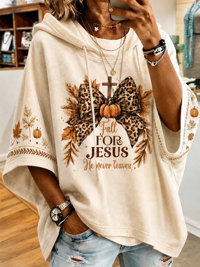 Janine | Hoodie mit Kürbismotiv und Schriftmotiv – Produktansicht 1