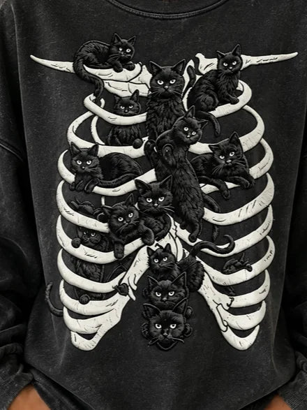Maeve | Sweatshirt mit Katzenmotiv – Produktansicht 3