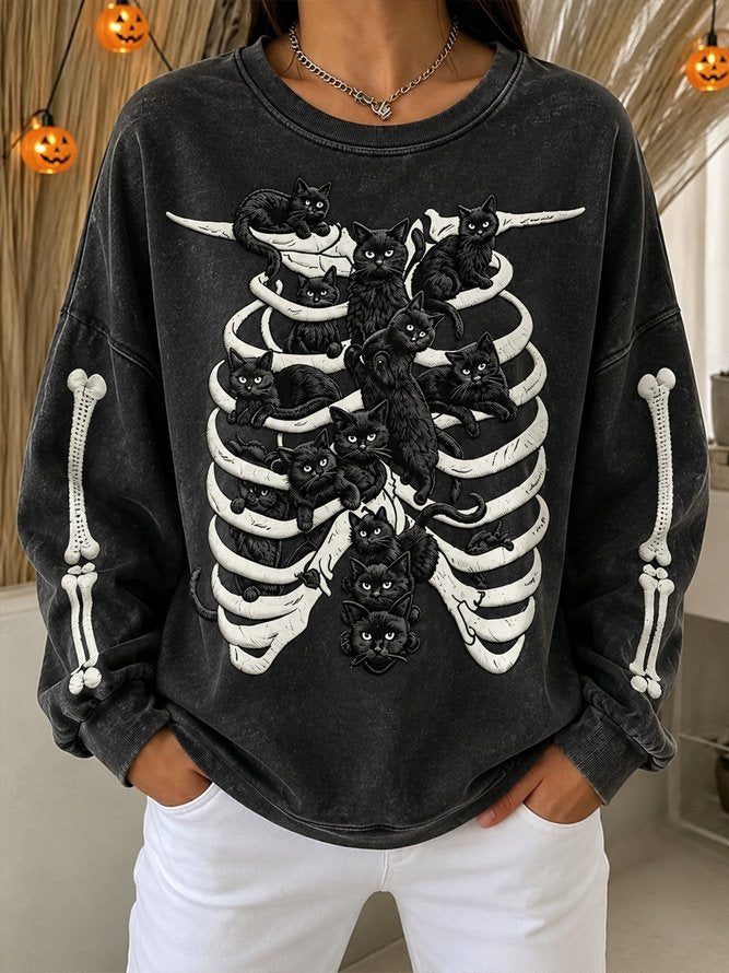 Maeve | Sweatshirt mit Katzenmotiv – Produktansicht 1