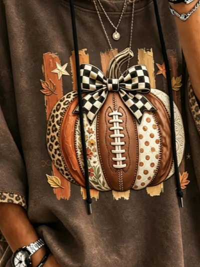 Jessica | Hoodie mit Kürbismotiv – Produktansicht 3