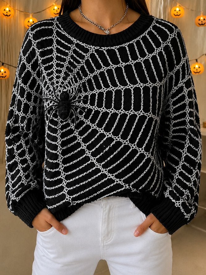 Jocelyn | Sweatshirt mit Spinnennetzmotiv – Produktansicht 1