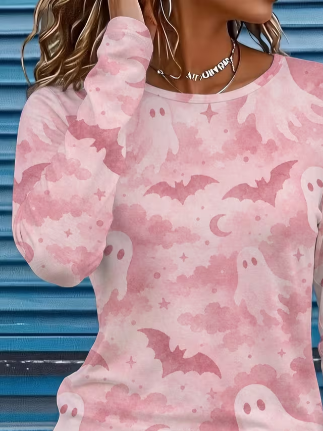 Amara | Langarmshirt mit Halloween-Motiv – Produktansicht 2