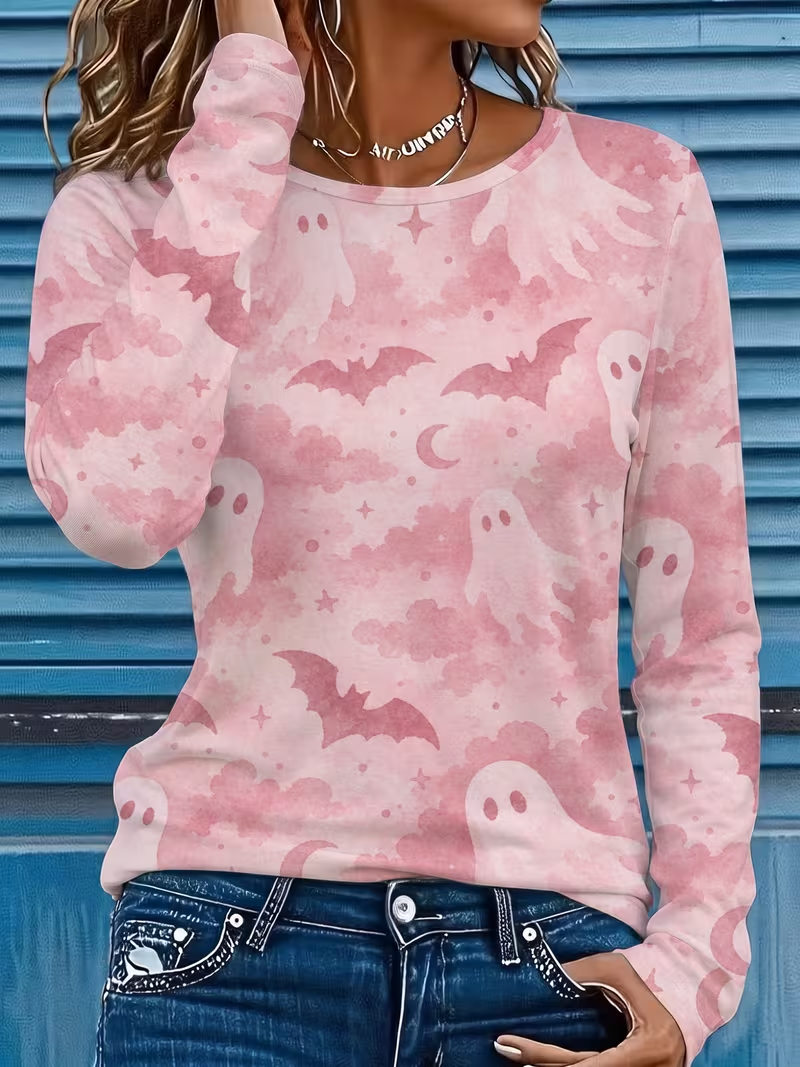 Amara | Langarmshirt mit Halloween-Motiv – Produktansicht 1