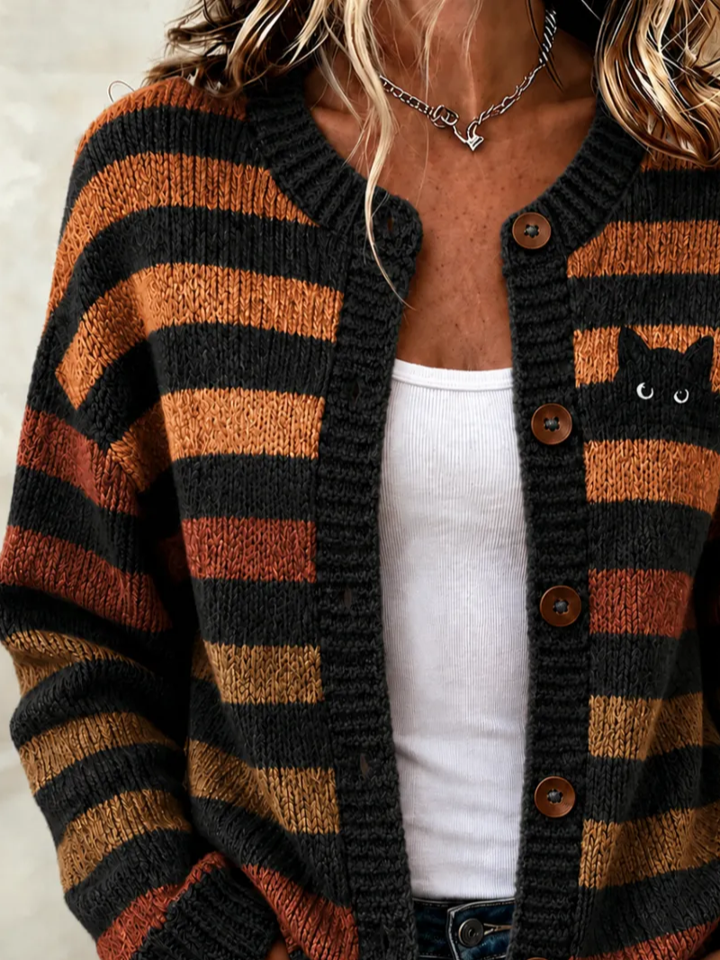 Kendra | Strickjacke mit Streifenmuster – Produktansicht 2