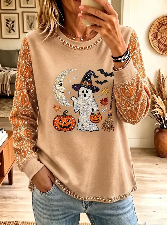 Linda | Sweatshirt mit Halloween-Motiv – Produktansicht 1