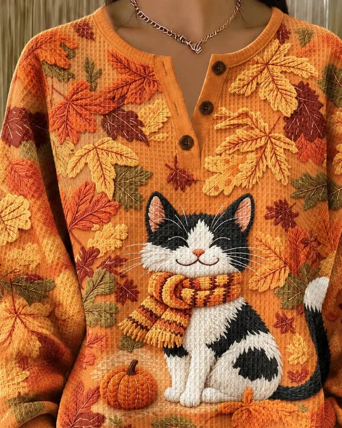 Luciana | Sweatshirt mit Katzenmotiv – Produktansicht 2