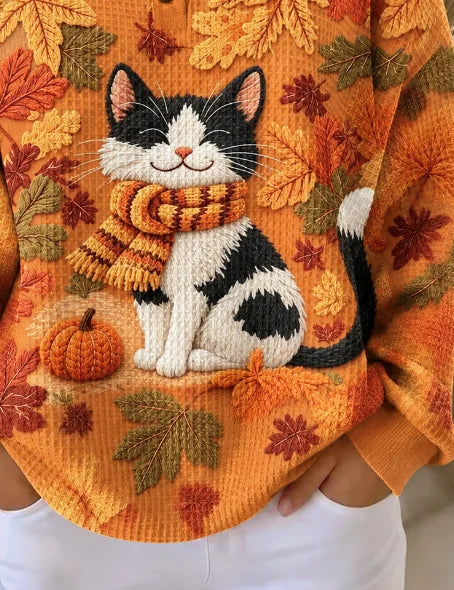 Luciana | Sweatshirt mit Katzenmotiv – Produktansicht 3