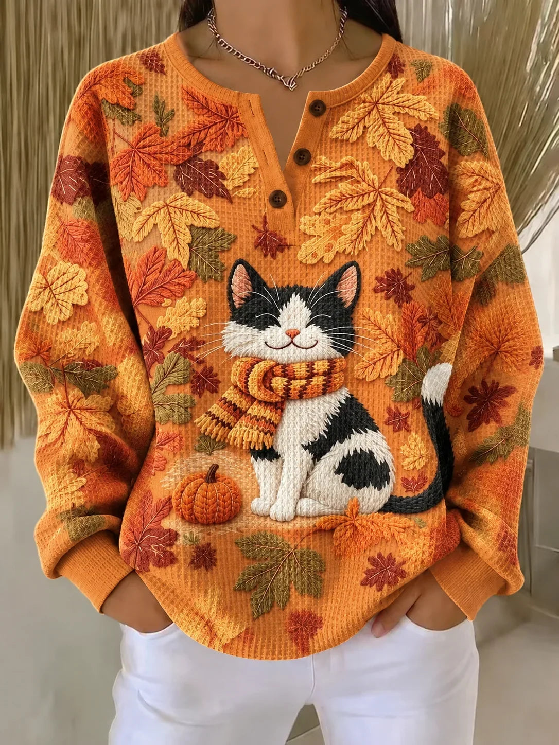 Luciana | Sweatshirt mit Katzenmotiv – Produktansicht 1