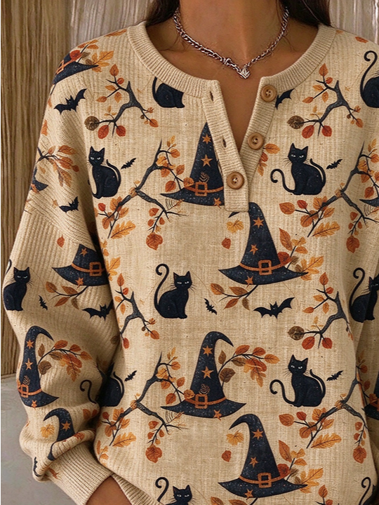 Lucille | Sweatshirt mit Katzenmotiv – Produktansicht 2