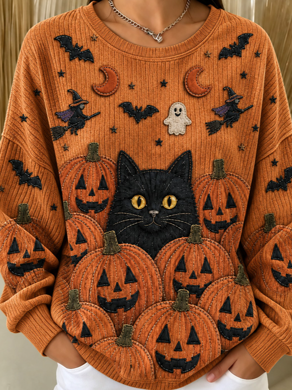Magdalena | Sweatshirt mit Katzenmotiv – Produktansicht 2