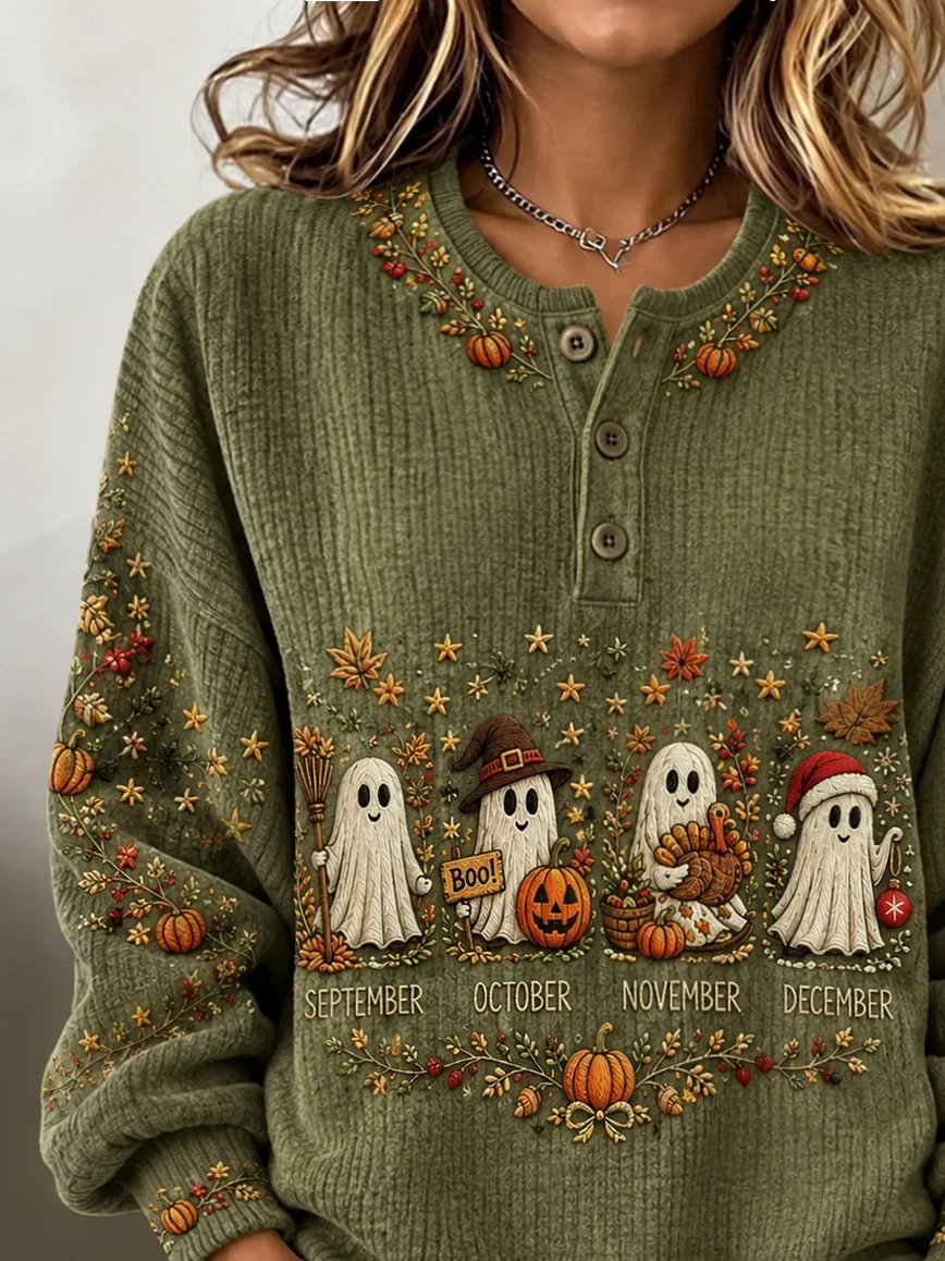 Lorraine | Sweatshirt mit Halloween-Motiv – Produktansicht 2
