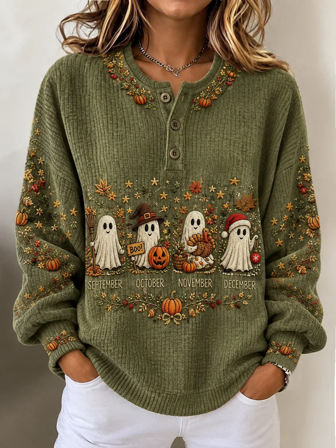 Lorraine | Sweatshirt mit Halloween-Motiv – Produktansicht 1