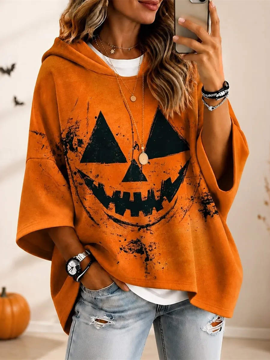 Aria | Hoodie mit Kürbismotiv – Produktansicht 1
